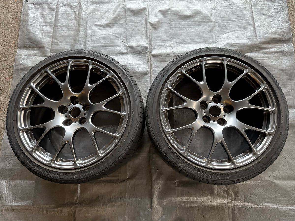 希少 トヨタ マークX GRMAN 純正 BBS TY005/19×9j+50 5穴PCD114.3 ブリヂストンポテンザRE050A 255/35R19 2019年 2本 鍛造 FORGED リア 拍卖