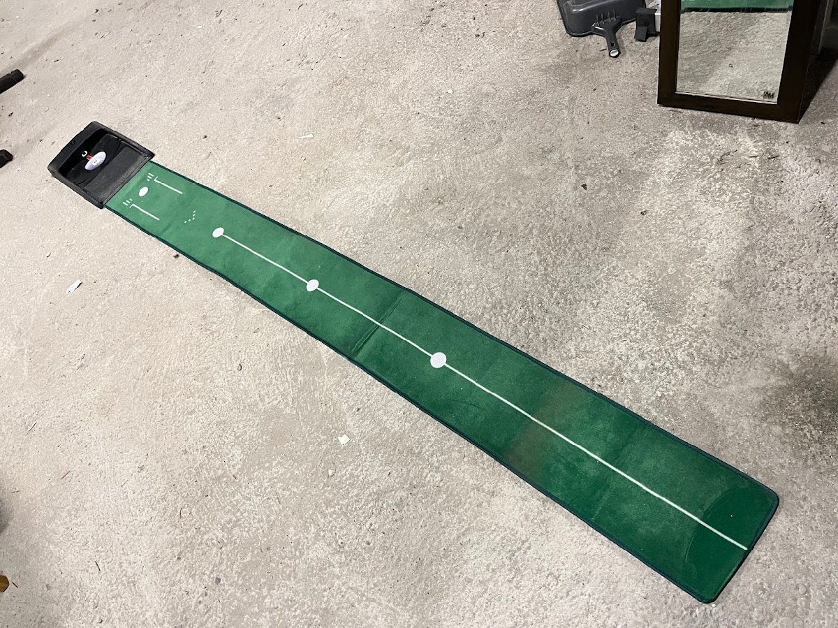 パターマット245cm と 受け皿 合わせて約3m ジャンク パター 練習 ゴルフ (WU)拍卖