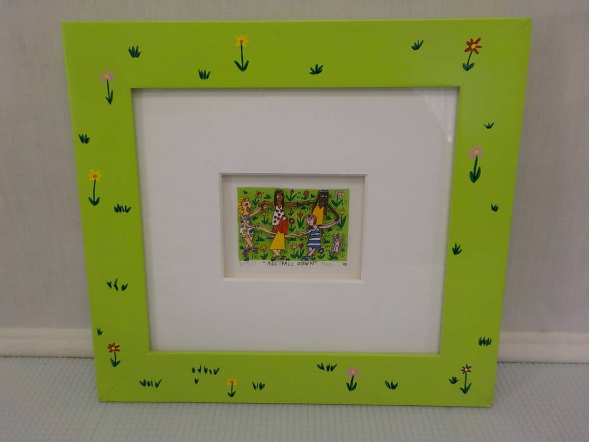 JAMES RIZZI ジェームス・リジィー 3D/シルクスクリーン 【ALL FALL DOWN】 エディションNO.3/350 限定350部 直筆サイン入り 木製緑拍卖