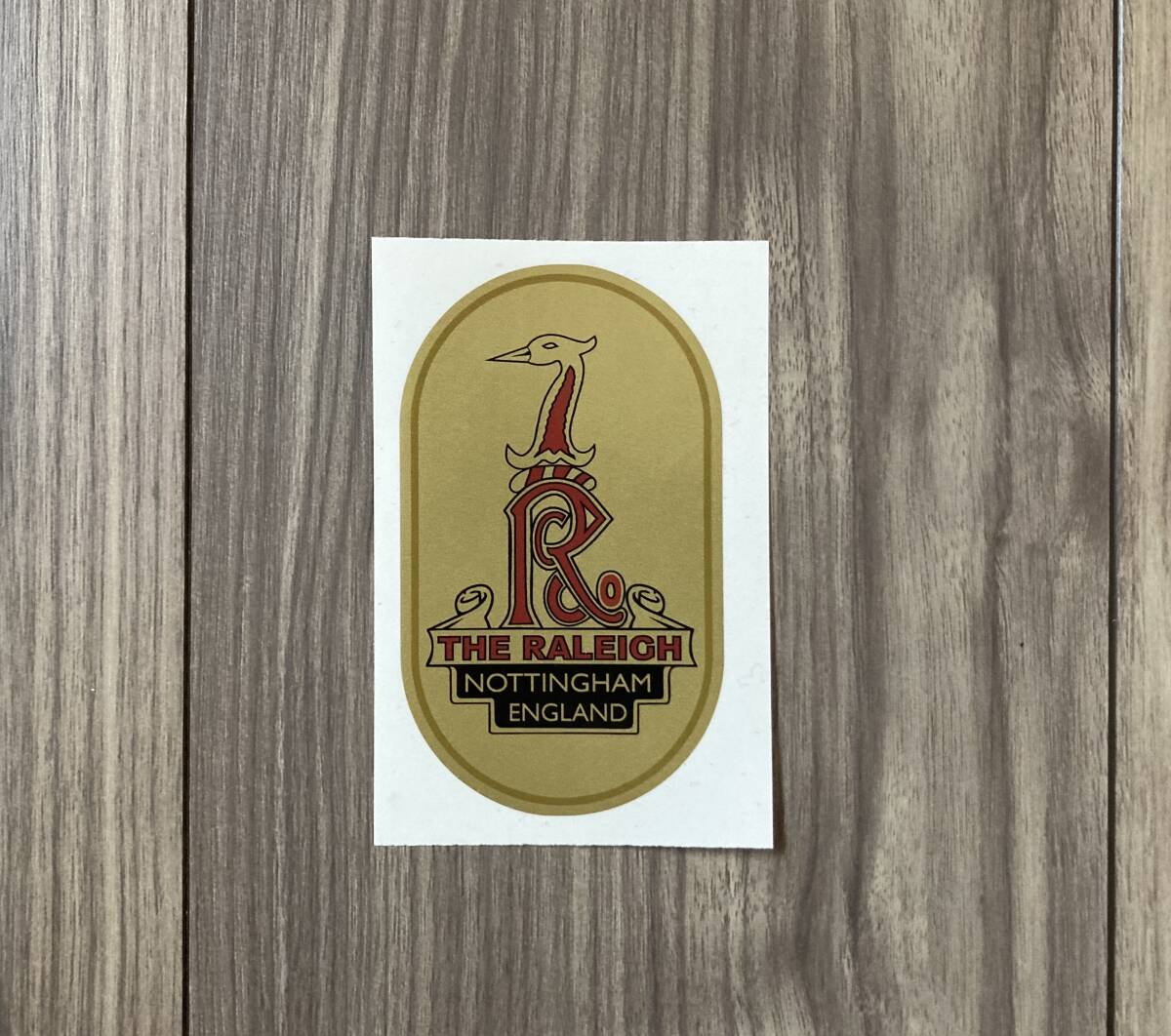 送料無料 Raleigh ラレー カッティング ステッカー 52mm x 90mm ゴールド拍卖