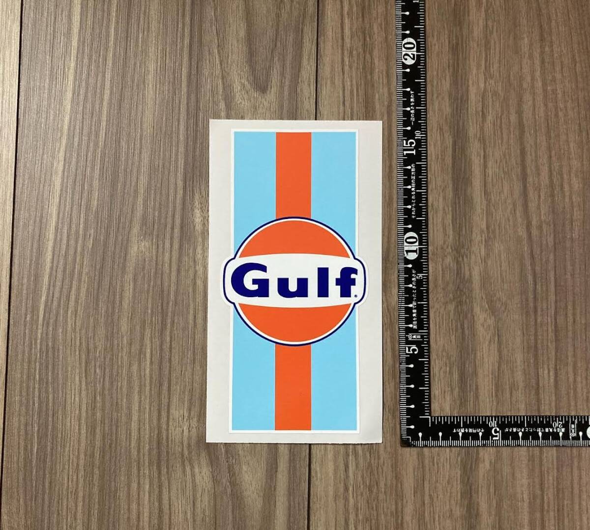 ★送料無料★Gulf Sticker ガルフ オイル ストライプ ステッカー デカール 80mm x 154mm拍卖