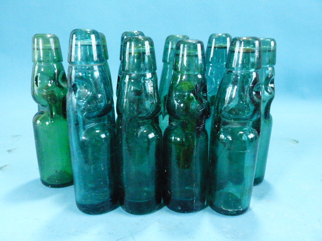 時代物 気泡たっぷりの古いラムネ瓶10本 ビンテージ瓶 一輪挿し 駄菓子屋 10本拍卖