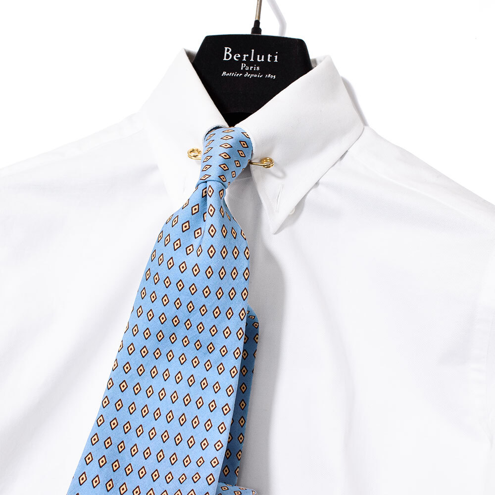 上品さ Papas 菱形 ネクタイ MADE IN ITALY イタリア製拍卖