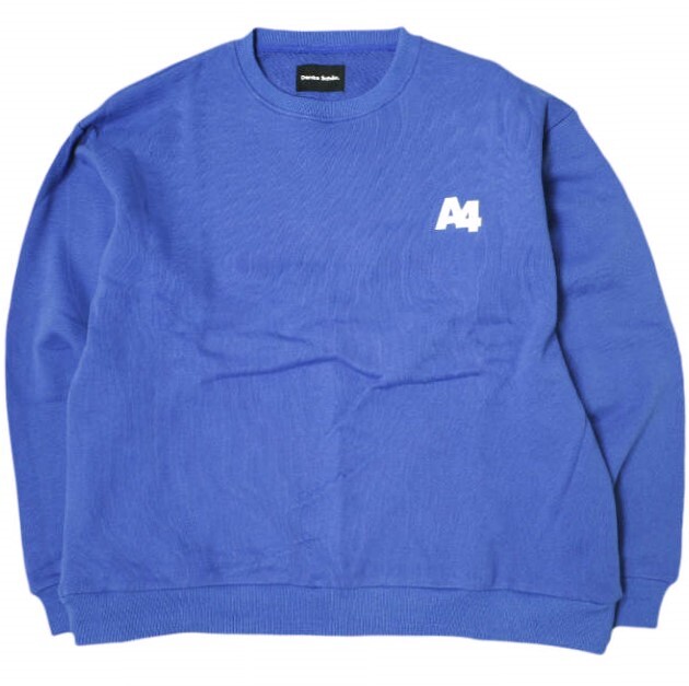 Danke Schon ダンケシェーン A4 バックサークルロゴ オーバーサイズスウェット AVX-3-A M BLUE トレーナー 裏毛 フロッキープリント g18514拍卖
