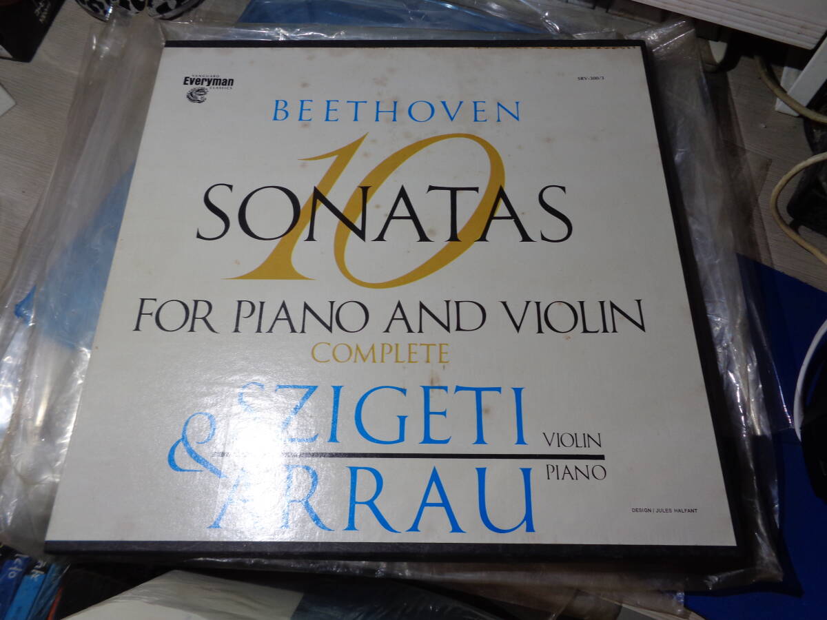 シゲティ&アラウ,JOSEPH SZIGETI & CLAUDIO ARRAU/BEETHOVEN:THE 10 SONATAS FOR PIANO AND VIOLIN(USA/VANGUARD:SRV-300/3 MINT 4LPs BOX拍卖