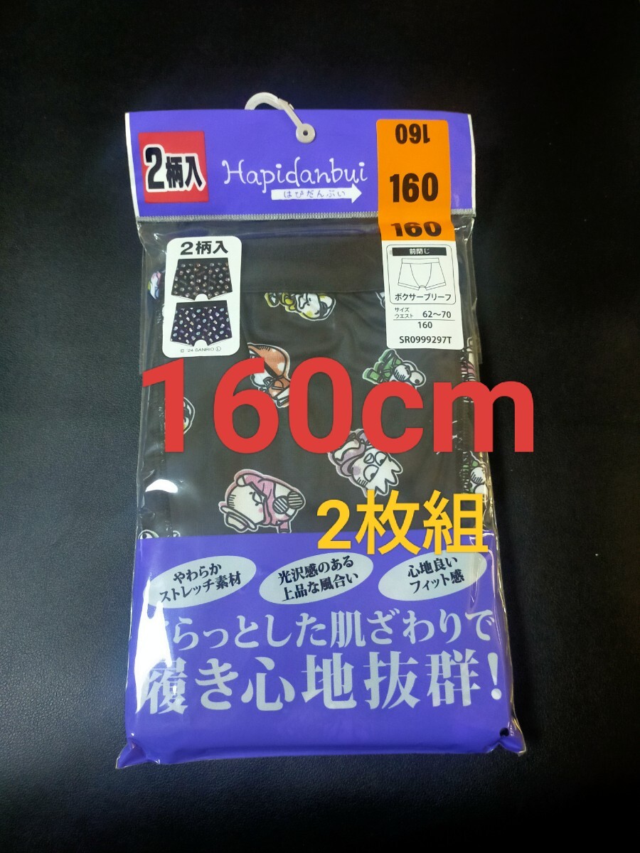 160cm 送料無料!2枚組 サンリオ ポチャッコ ばつ丸 ボクサーパンツ ボクサーブリーフ キッズサイズ Boyz 160=62~70cm/下着 ハンギョドン拍卖
