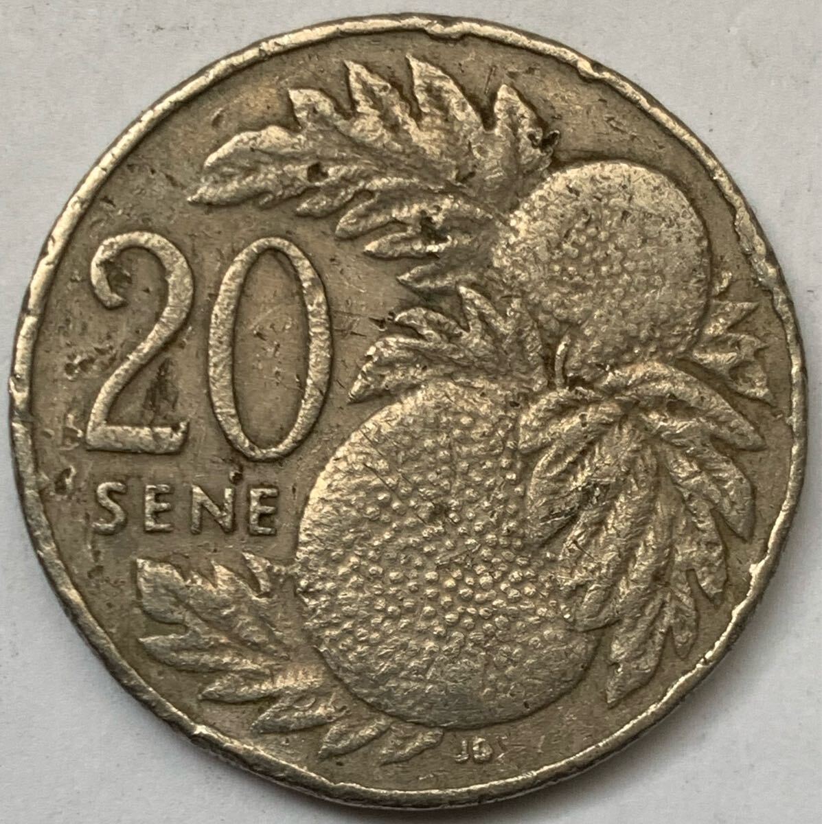 海外コイン サモア 20セネ 1993年拍卖