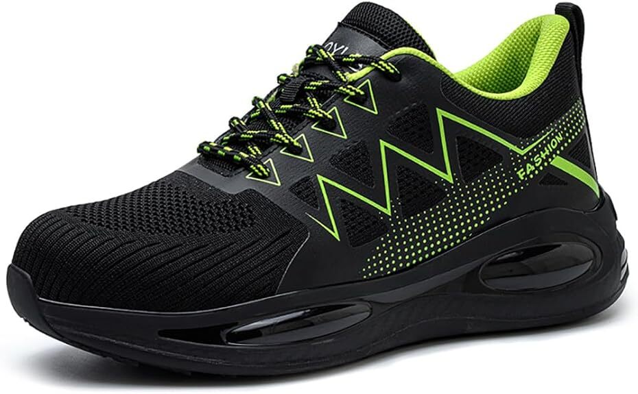 安全靴 作業靴 通気性 メンズ 軽量 釘踏み抜き防止 鋼先芯入り 耐摩耗 疲れない 防滑 衝撃吸収 サイズ:26.5cm拍卖