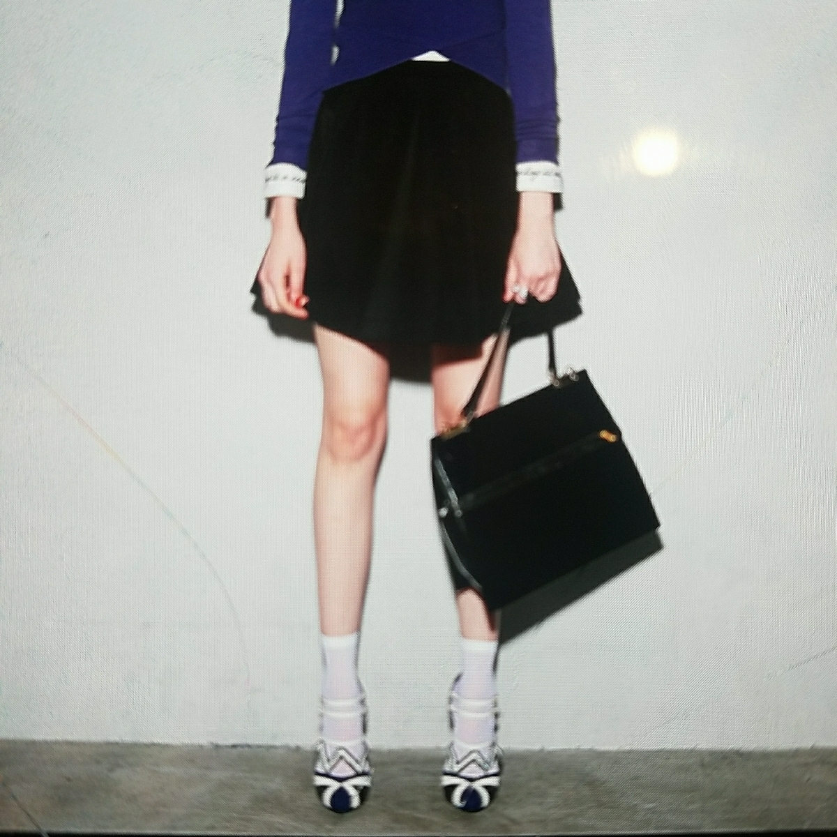 MURUA美品モードストラップハイヒール太ヒールパンプス35ネイビー拍卖