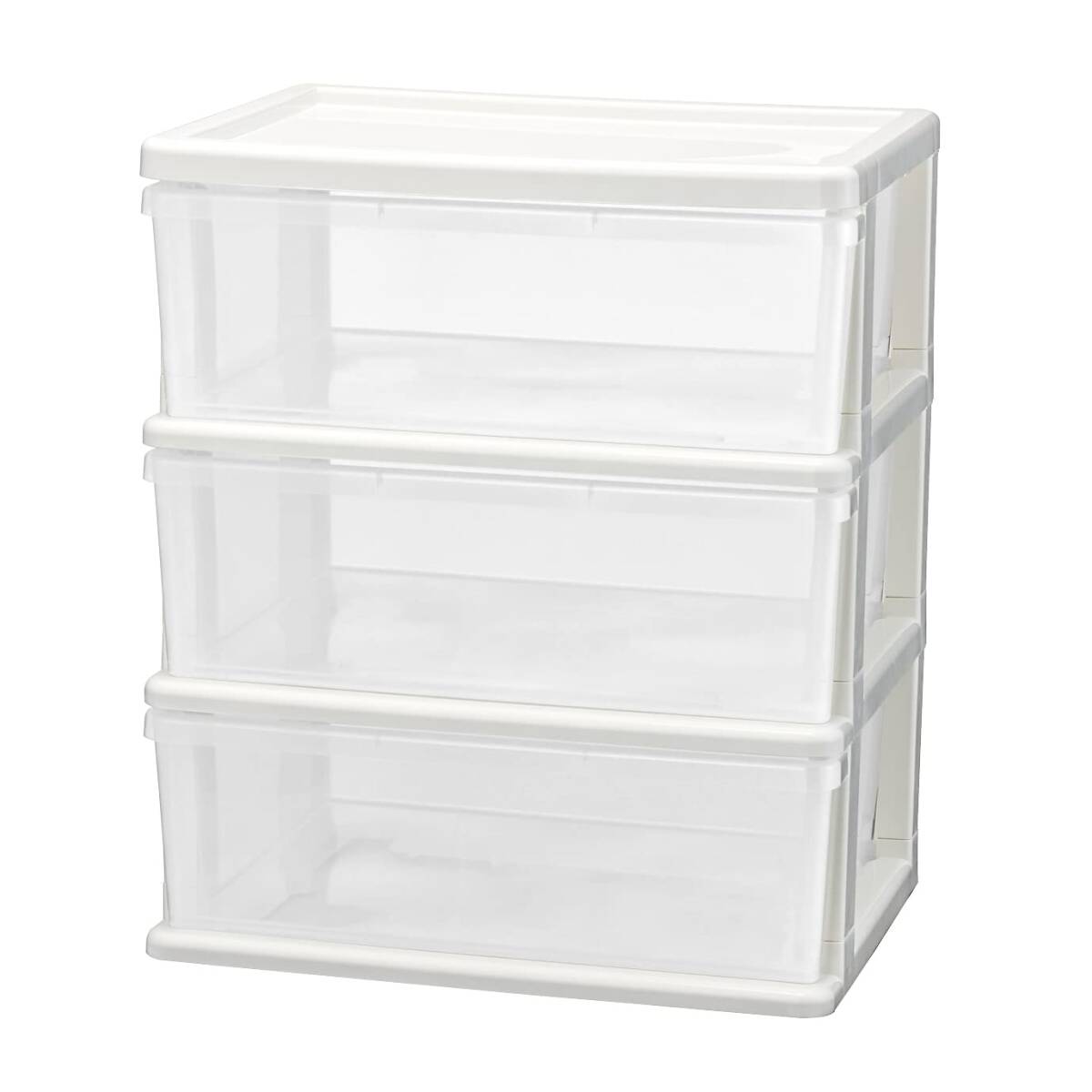 JEJアステージ 収納チェスト シーズワイド 3段 ホワイト 日本製 簡単組み立て 幅54×奥行40×高さ63cm拍卖