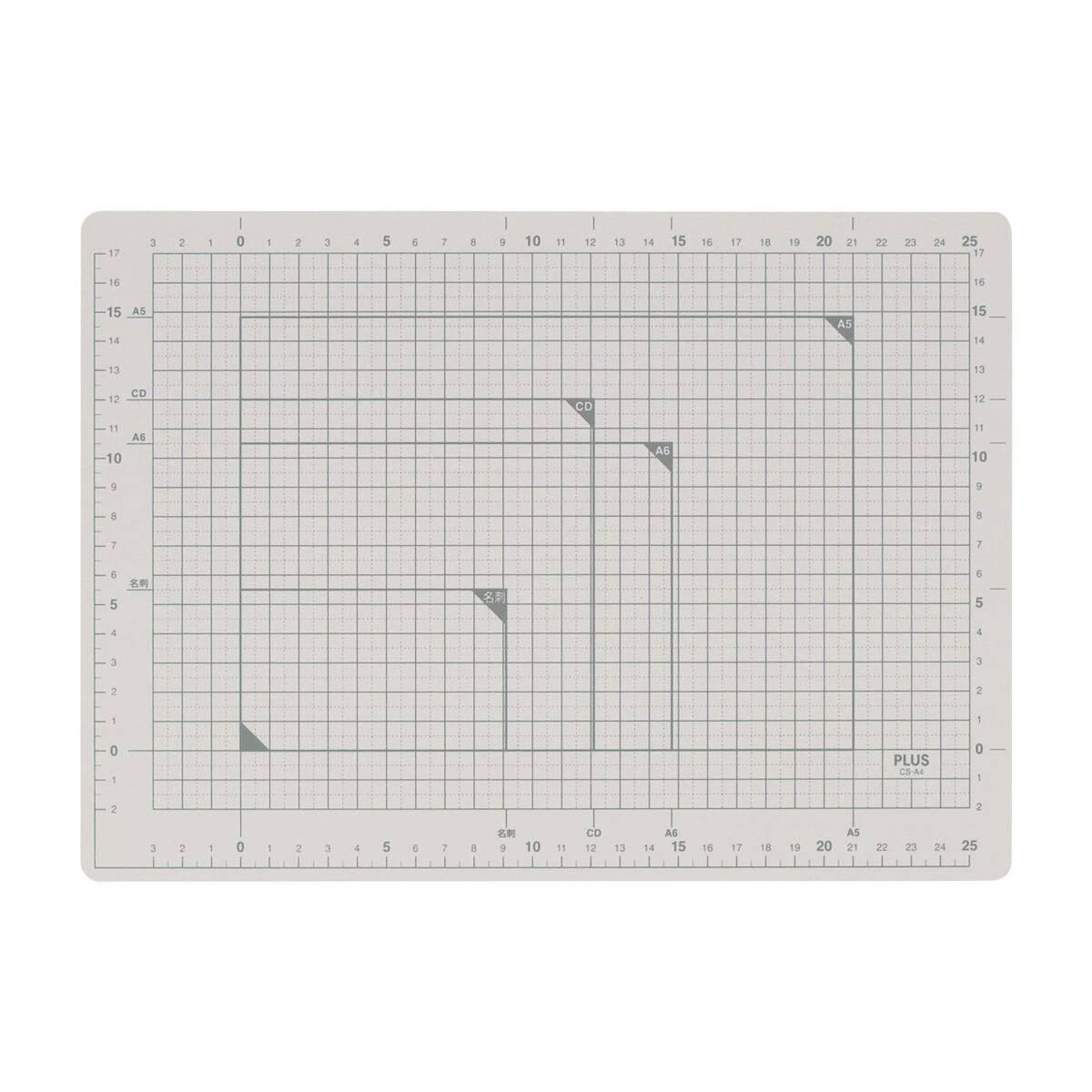 プラス カッターマット 両面 A4 230×320mm ライトグレー 48-570拍卖
