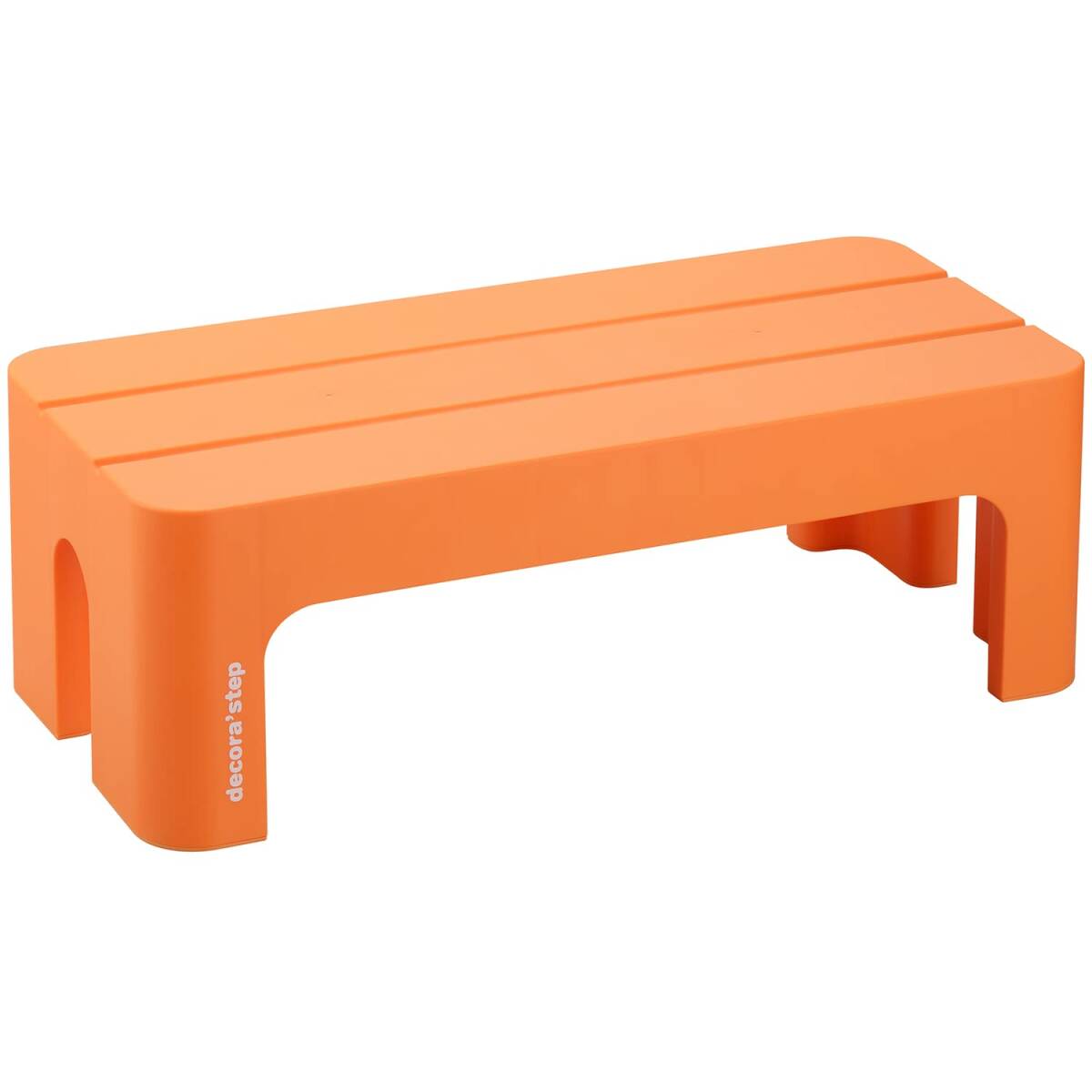 サンカ ステップ台 踏み台 昇降 デコラステップ オレンジ L (幅59×奥行28×高さ20cm) おしゃれ 低い 室内 玄関 トイレ 日本製拍卖