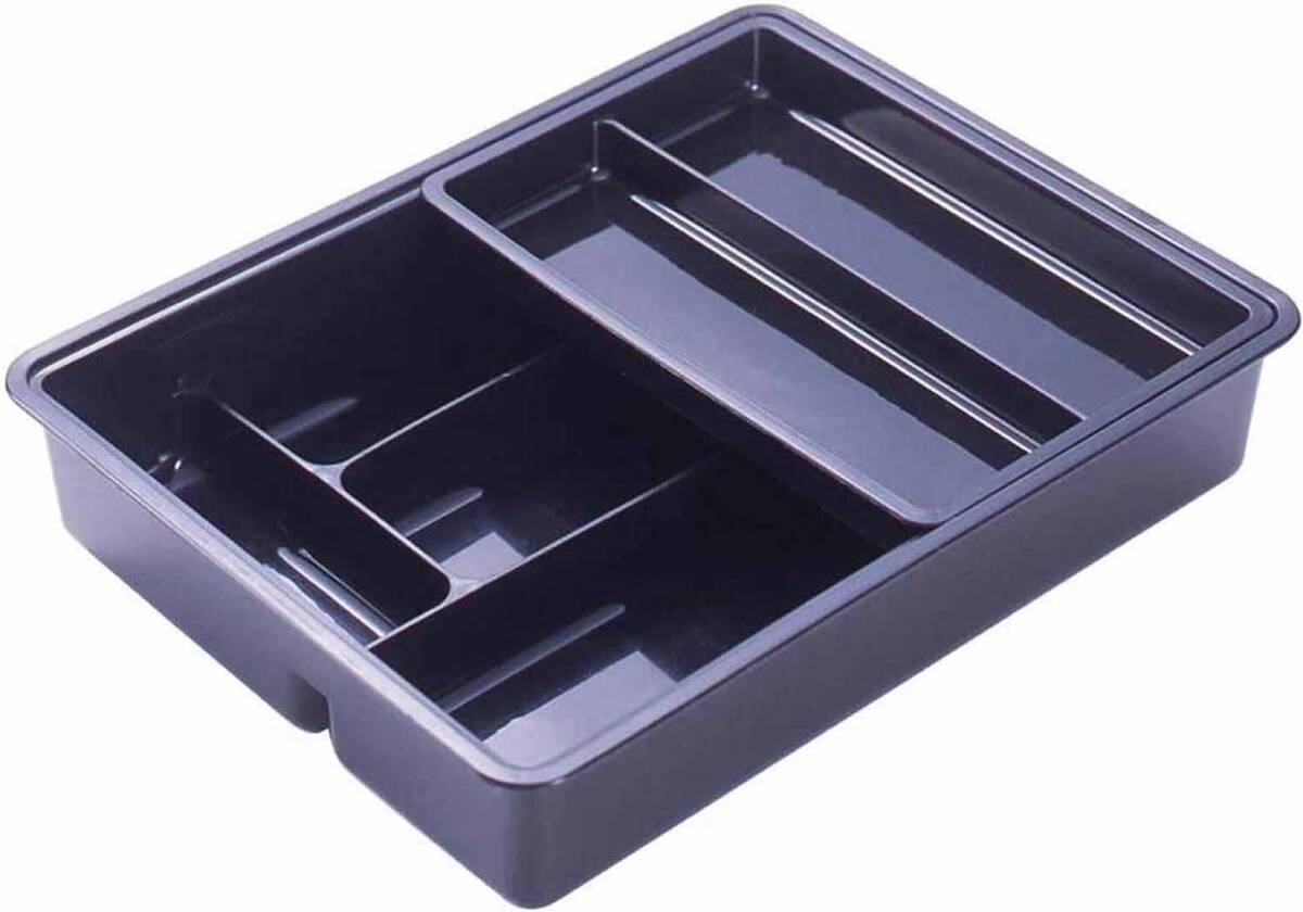 下村企販 引き出し 仕切り スライド式 整理トレー 【日本製】 カトラリーケース 収納 ブラック 24680 燕三条拍卖