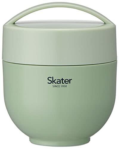 スケーター(Skater) 保温弁当箱 丼型 ランチジャー くすみグリー 540ml LDNC6AG拍卖