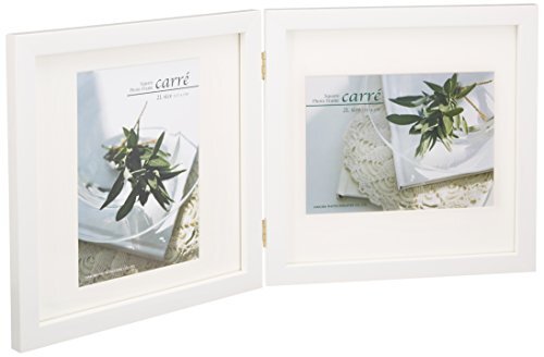 HAKUBA フォトフレーム スクウェア 木製 額 カレ 2L サイズ 2面 ホワイト 2L 木製 FSQCR-WT2L2 軽くて割れないPET拍卖