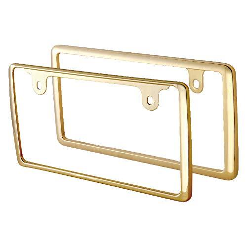 セイワ(SEIWA) 車外用品 ナンバープレートフレーム フロント&リアセット メタルゴールド K419拍卖
