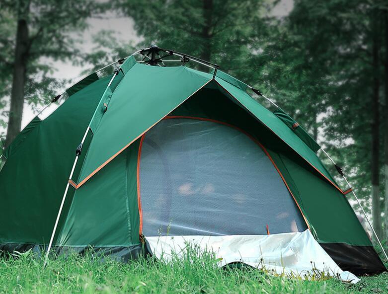 人気 お色選択可 ワンタッチテント テントワンタッチ式 キャンプ簡単設営通気性抜群メッシュ付き210D防風 UVカットUPF50+ 2~4人用テント拍卖