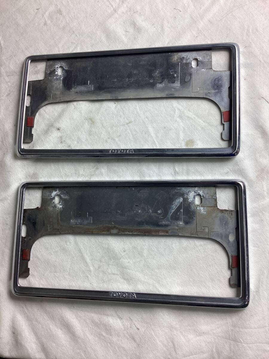 トヨタ 純正ナンバーフレ一ム 2個セット拍卖