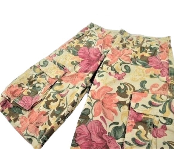 新品★40WEFT レトロ花柄 カーゴ ショートパンツ 30サイズ★定価25300円 ベージュ 総柄 40ウェフト メンズ拍卖