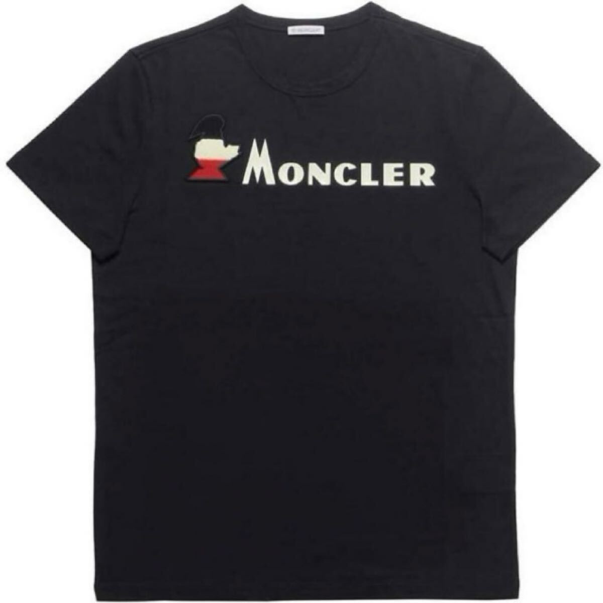 ★定価53,900円★ MONCLER Tシャツ M ブラック モンクレール ラバー ロゴ モンダック 国内正規品 完売品拍卖