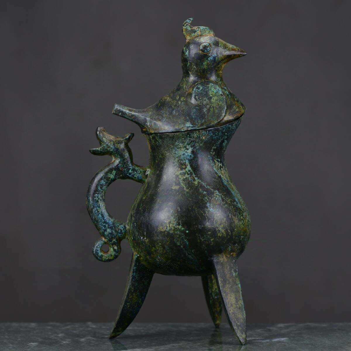 *珍品旧蔵* 戰漢時期 青銅 禾壺 銅製 青銅器 骨董品 置物 唐物 古美術品 中国古玩 H44拍卖