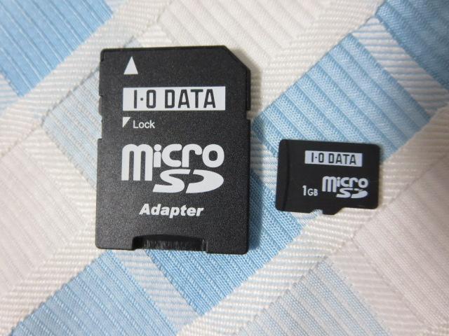 I-O DATA microSDメモリカード 1GB アダプタ付拍卖