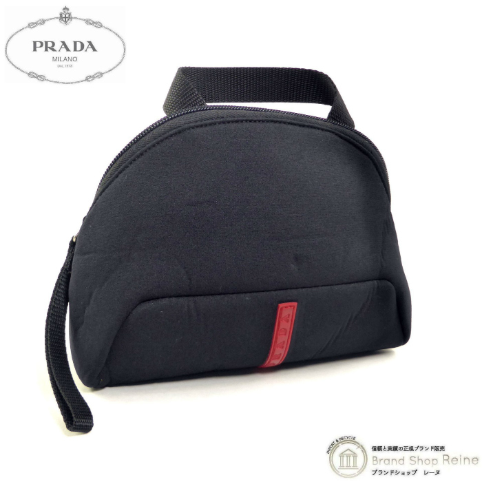 プラダ (PRADA) プラダスポーツ ナイロン ポーチ ネオプレーン ハンド ミニ バッグ ブラック(中古)拍卖