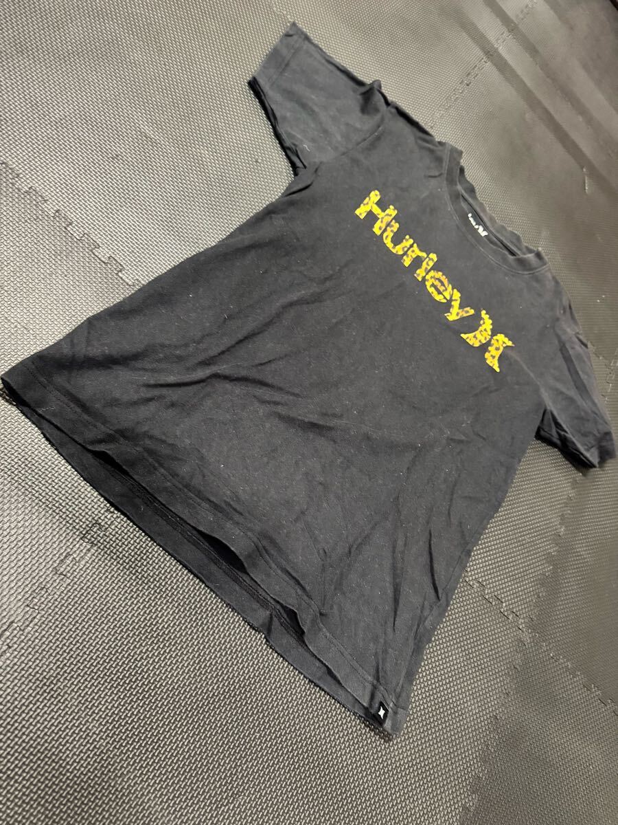 hurley☆ハーレー☆S☆半袖Tシャツ☆黒☆レオパード☆送料無料☆拍卖