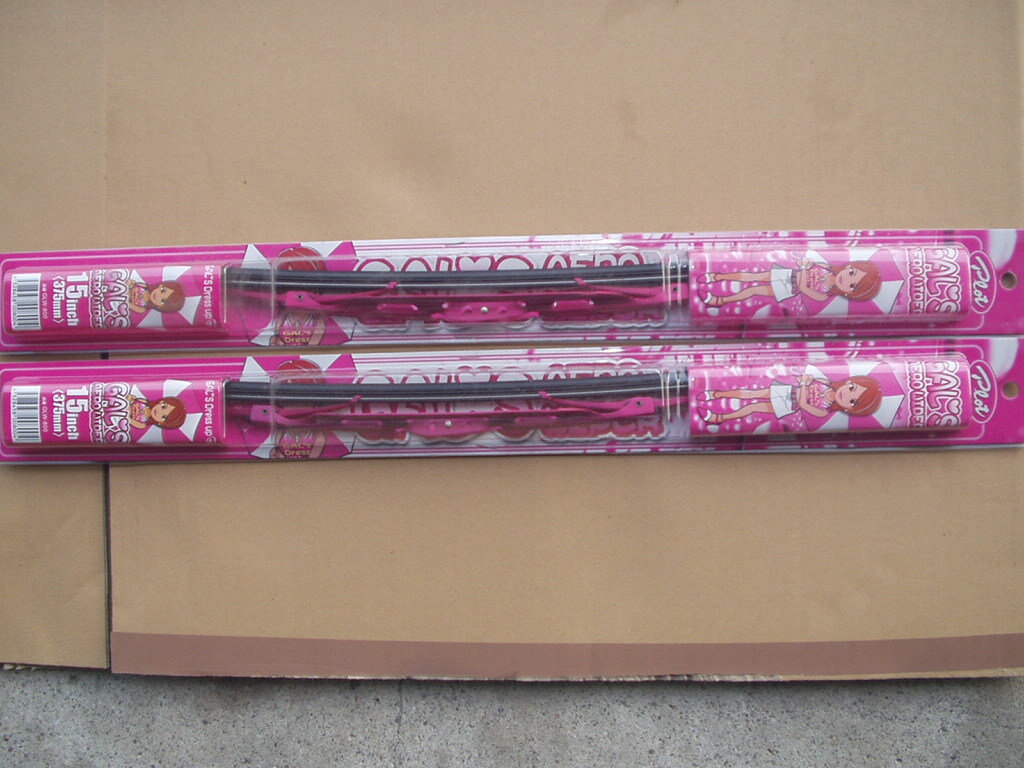 当時物オールアルミ エアロワイパー未使用 ピンク15インチ2本 CAL カスタムカー バニング ローライダー ストカン プロット拍卖