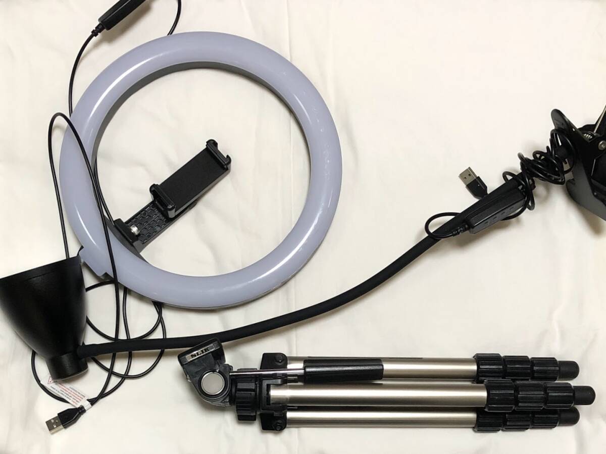 【ジャンク】 SLIK 8451T カメラスタンド 三脚 リングライト 撮影用 【商品説明必読】 拍卖