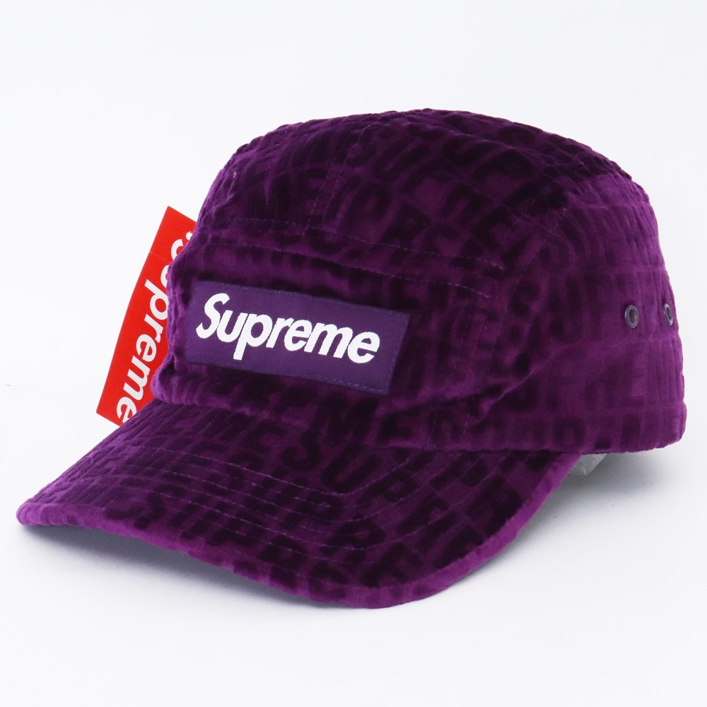 SUPREME Velvet Pattern Camp Cap パープル シュプリーム キャンプキャップ ベルベット パターン 帽子 ベルベット拍卖