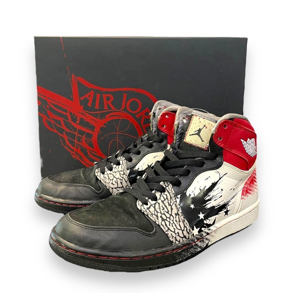 27.5cm NIKE AIR JORDAN 1 RETRO HIGH Dave White Wings For The Future スニーカー ブラック ホワイト レッド 464803-001 ナイキ拍卖