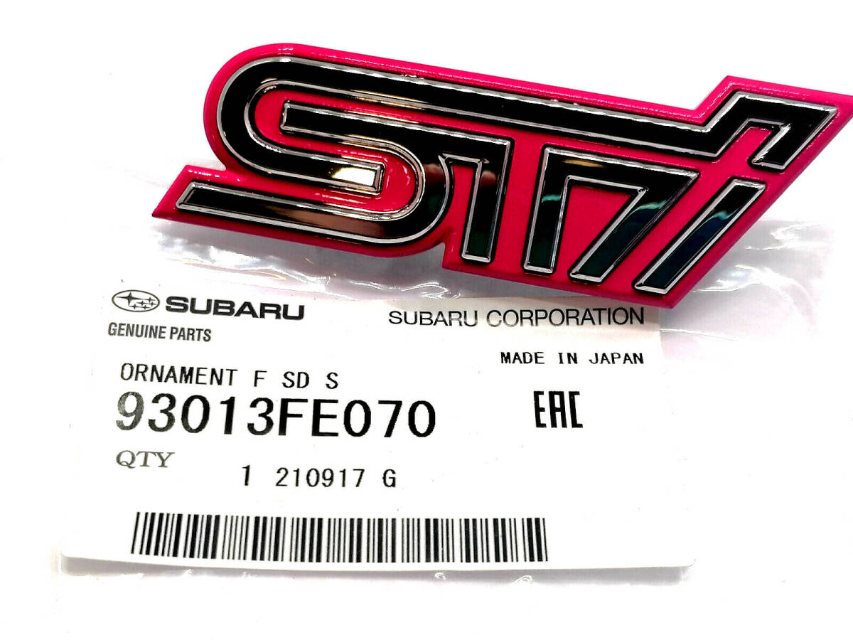 スバル 純正 インプレッサ(GD/GG) STi グリルバッチ エンブレム ピンク S-5拍卖