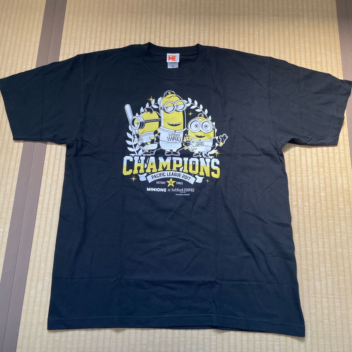 ミニオンズ Tシャツ Minions 福岡ソフトバンクホークス MINIONS×SoftBank HAWKS コラボTシャツ プロ野球グッズ minions 半袖Tシャツ拍卖