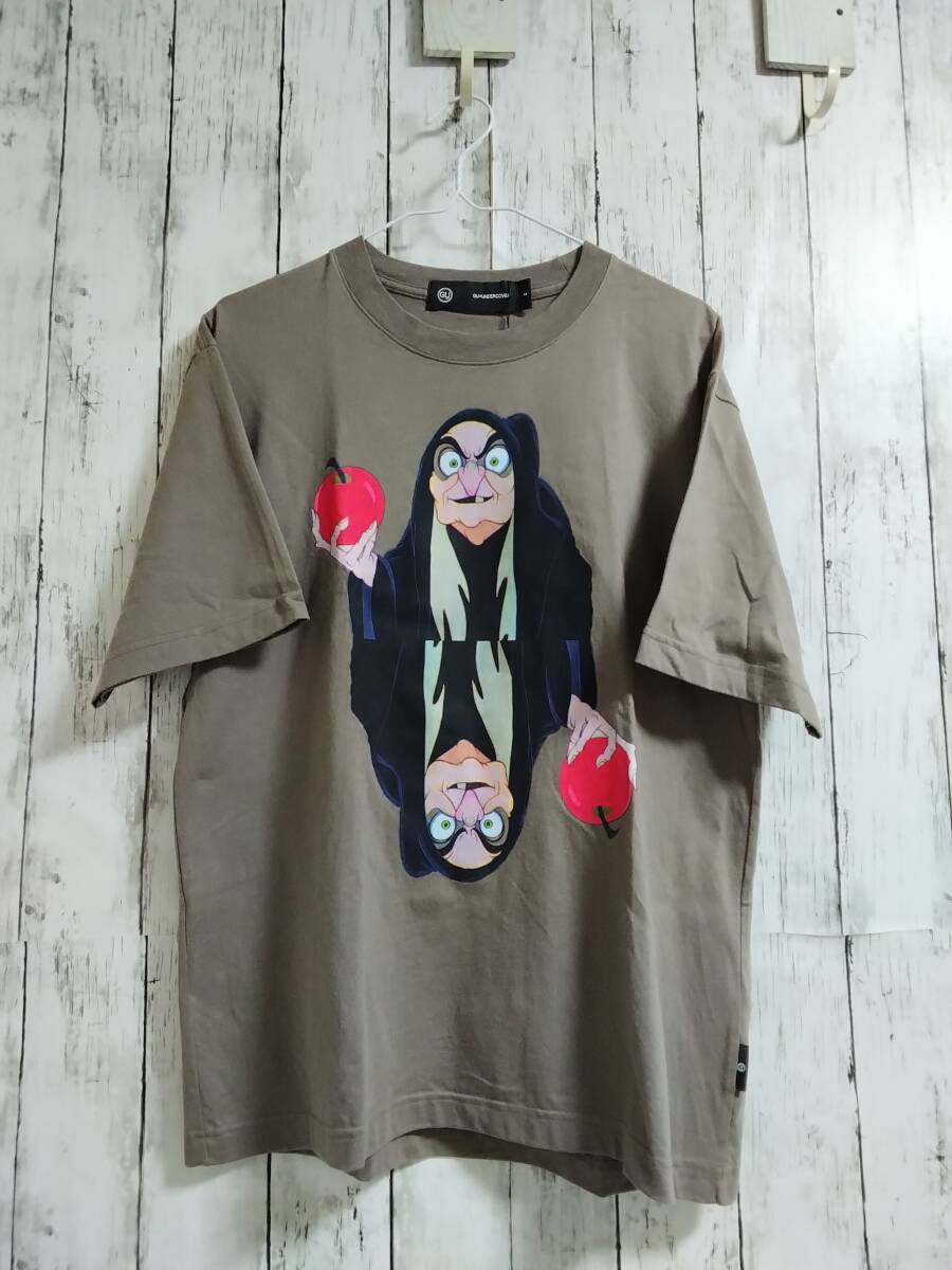 ★10%OFF★送料無料★タグ付き未使用★GU/Tシャツ/S/BROWN/UNDERCOVER/ビッググラフィック/コラボ/白雪姫/ディズニー/5分袖拍卖
