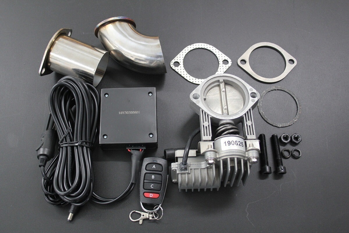 70φ/71mmマフラー用 電動可変バルブ 5段階音量調整付き 汎用フルキット リモコン ECVサイレンサー シルビア スカイライン ダッジ欧州車拍卖