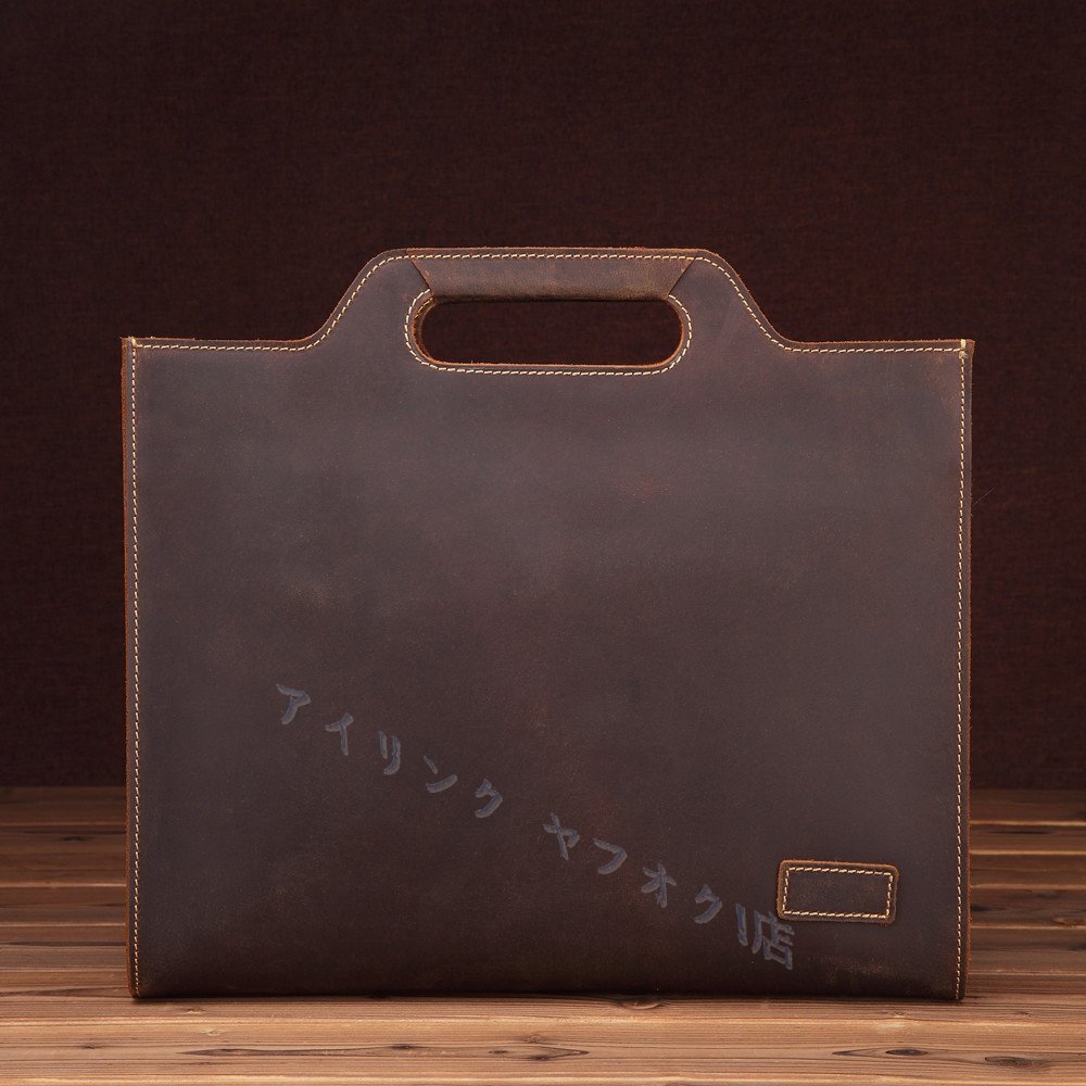 牛革レザー レトロ メンズ 本革 斜めがけ 2WAY ショルダーバッグ ビジネスバッグ ブリーフケース書類かばん拍卖