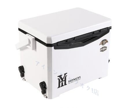 釣り用クーラーボックス 20L 大容量頑丈ボディ 保温保冷 ハンドル 釣り 防水 白 703拍卖