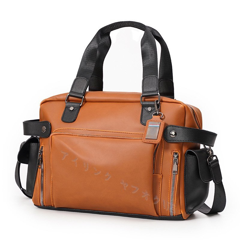 ビジネスバッグ メンズ トートバッグ ショルダーバッグ 軽量 大容量 大きめ 手提げ 2WAY かばん 出張 旅行 通勤 通学 就職 イエロー拍卖