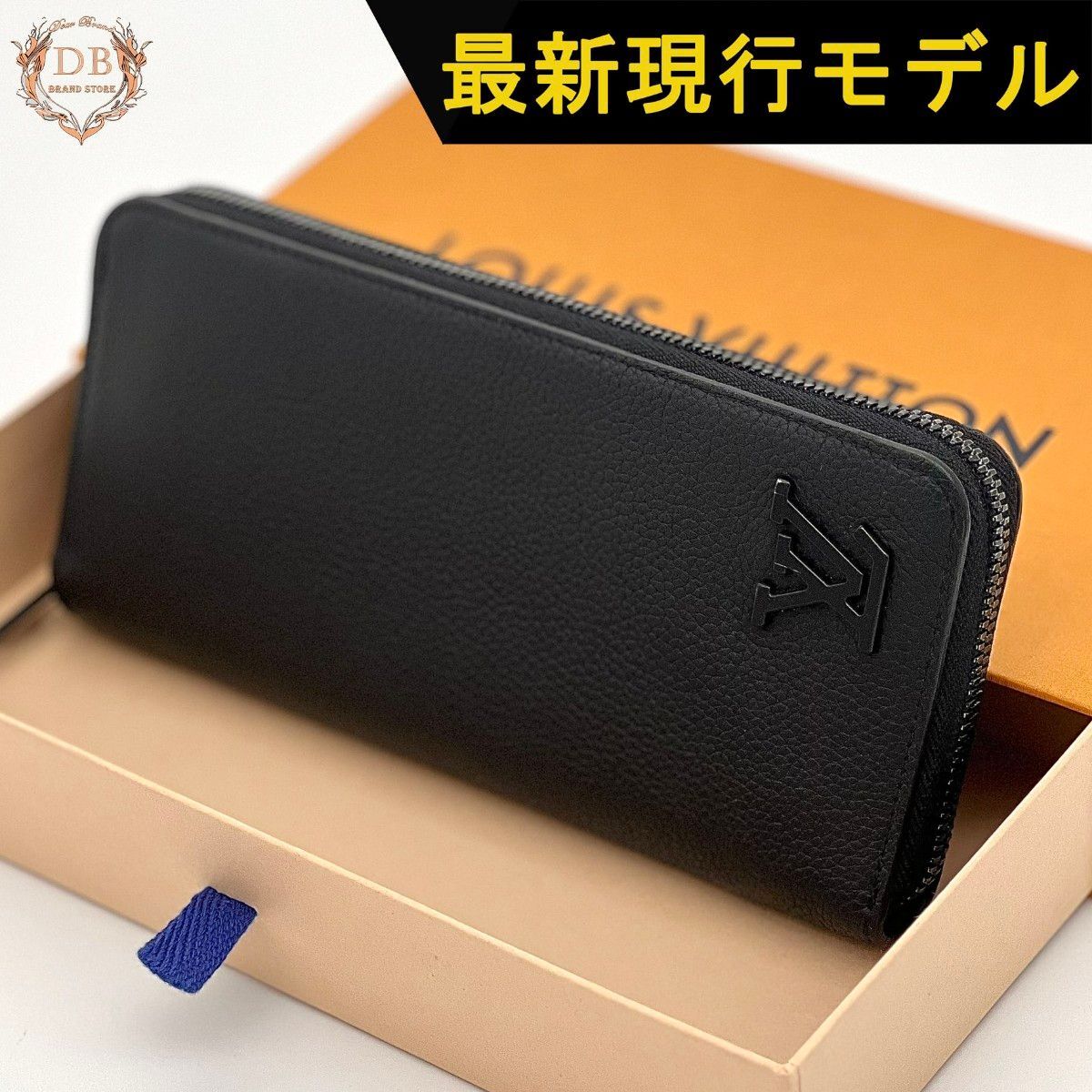 ルイヴィトン アエログラム ジッピー ヴェルティカル ビジネス 黒 Louis Vuitton メンズ 財布 007 ブラック 新品未使用級 鑑定済み Auth拍卖