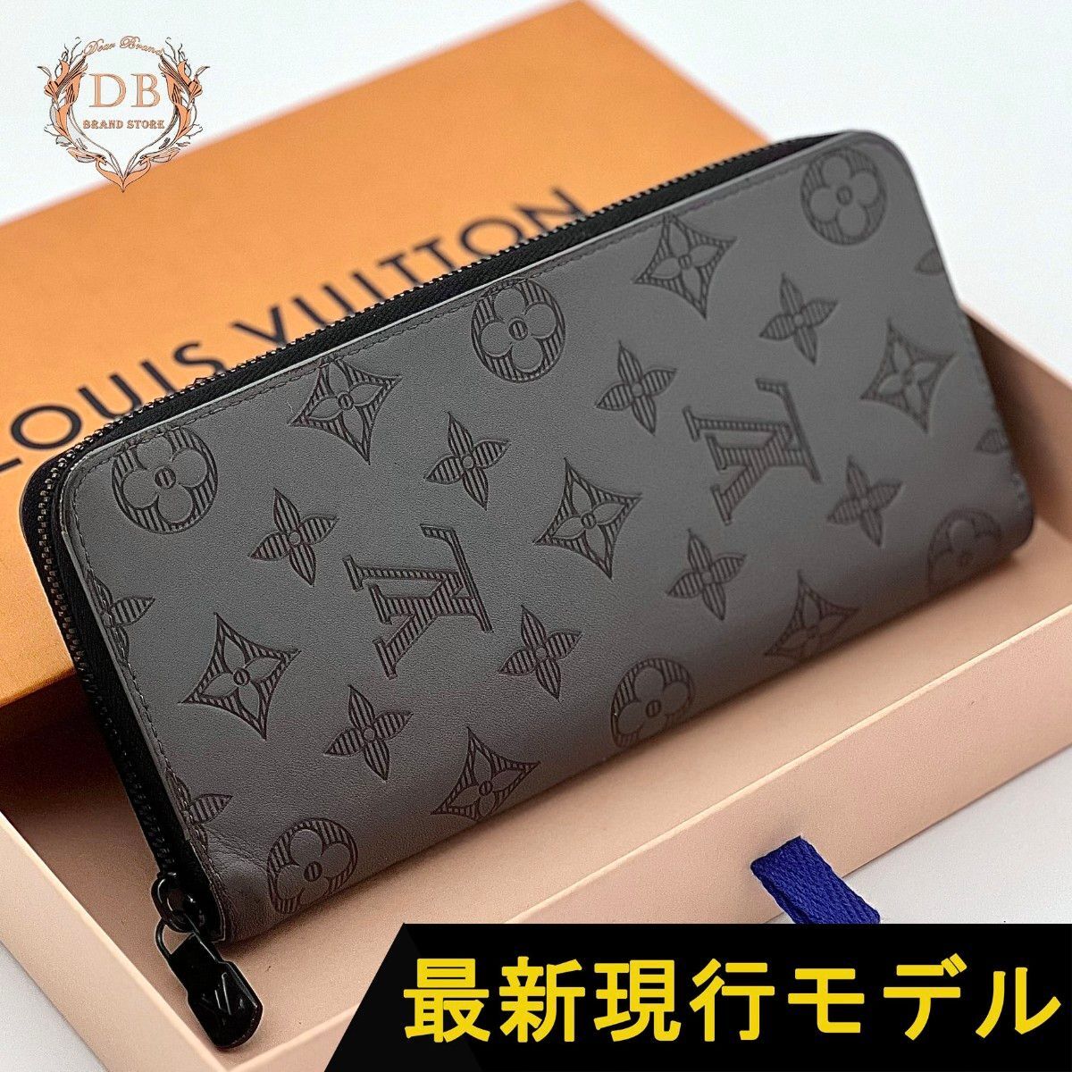 ルイヴィトン モノグラム シャドウ ジッピーヴェルティカル グレー ビジネス Louis Vuitton メンズ 財布 992 新品未使用級 鑑定済み Auth拍卖
