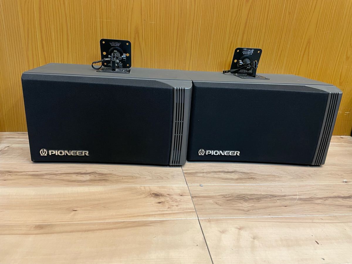 ★音出しOK★PIONEER★ペアスピーカー★天吊り金具付き★音響★オーディオ★パイオニア★ブラケット★カラオケ★CS-V21-LR★SR(T38)拍卖