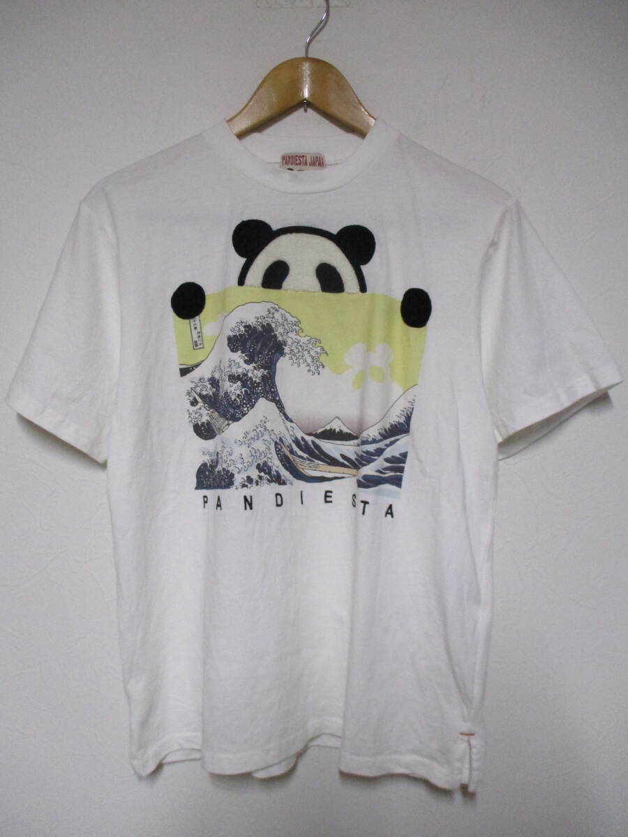 PANDIESTA JAPAN パンディエスタ PDJ-MUSEUM NAMI FUJI 葛飾北斎 富嶽三十六景 Tシャツ Lサイズ拍卖