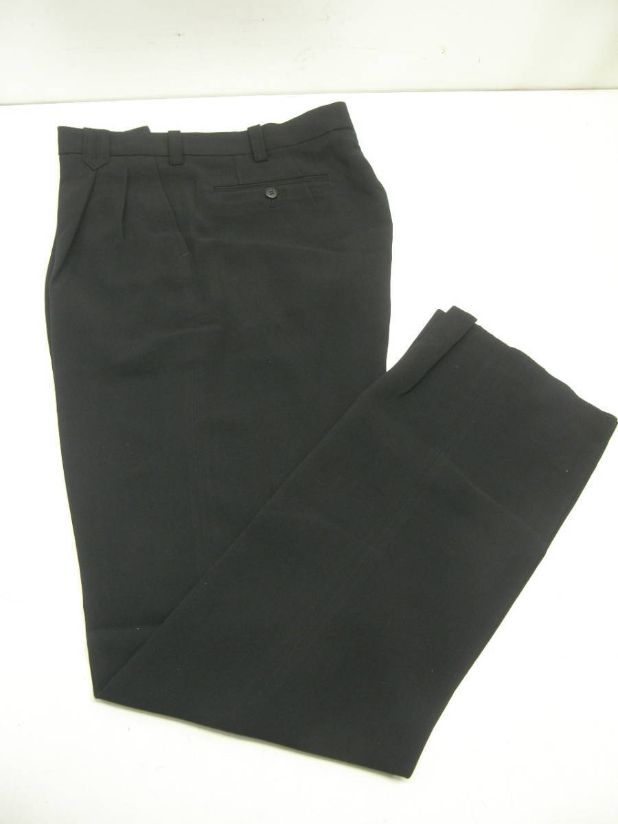 T2A017!ベーシック!ツータックパンツ!合服!W82(黒)拍卖