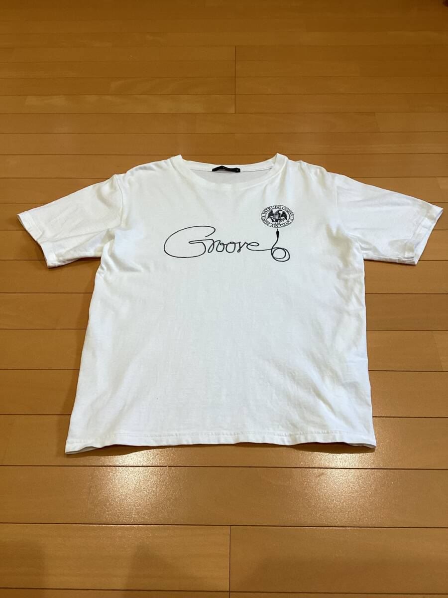 ロゴTシャツ(M)ホワイト プリント おしゃれ デザイン 半袖拍卖