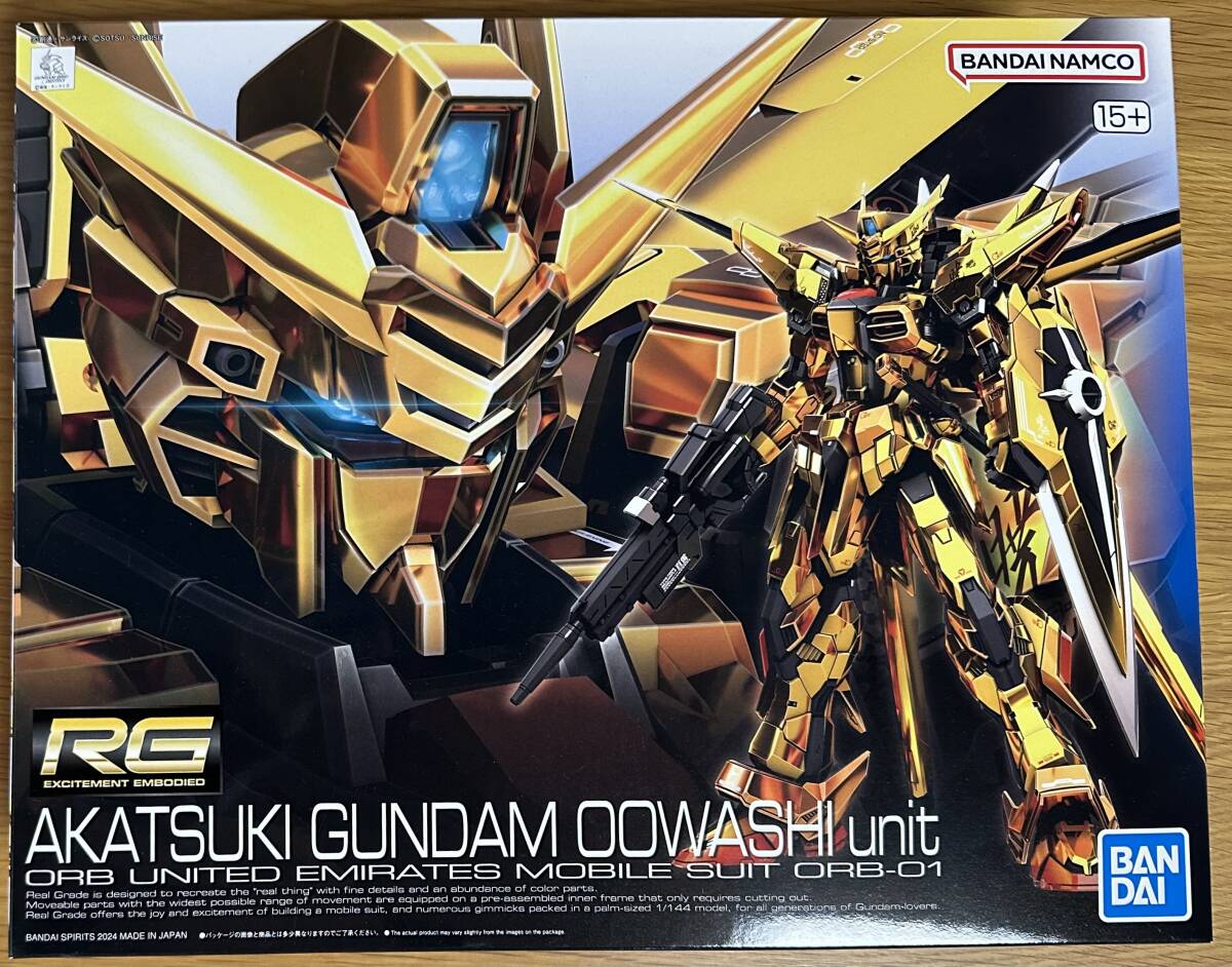 RG『アカツキガンダム(オオワシ装備)』 映画「機動戦士ガンダムSEED DESTINY」 バンダイ 1/144スケール【新品・未組立】拍卖