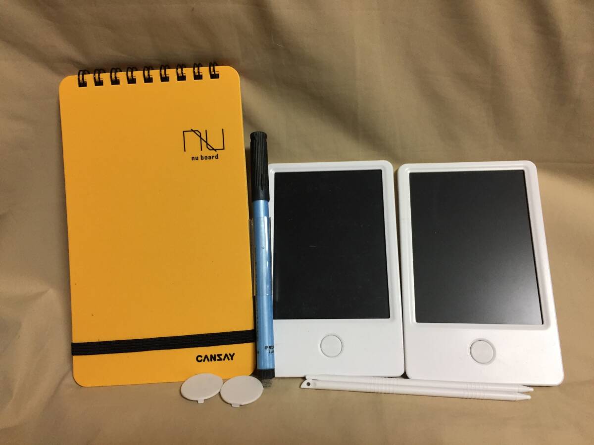 ★超美品★ヌーボード&ペン付き電子パッド2枚セット★ワンタッチで消せる電子パッド拍卖