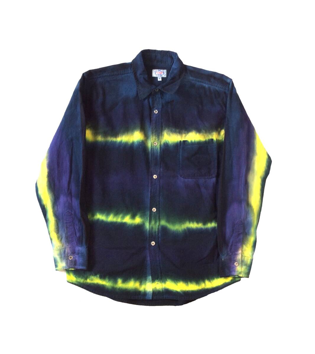 ガイジンメイド Chiang Mai Deluxe by GAIJIN MADE タイダイ 長袖 シャツ コットン ネイビー系 メンズ 2拍卖