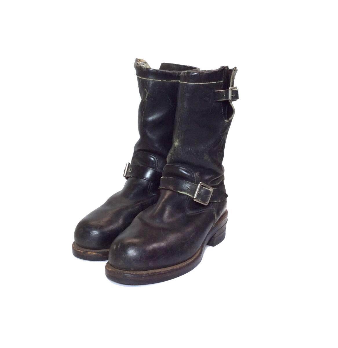 Vintage CHIPPEWA チペワ 黒タグ PT83 エンジニアブーツ ワーク ブーツ 靴 シューズ レザー ブラック 黒 ヴィンテージ MENS 7.5E 25.5㎝位拍卖