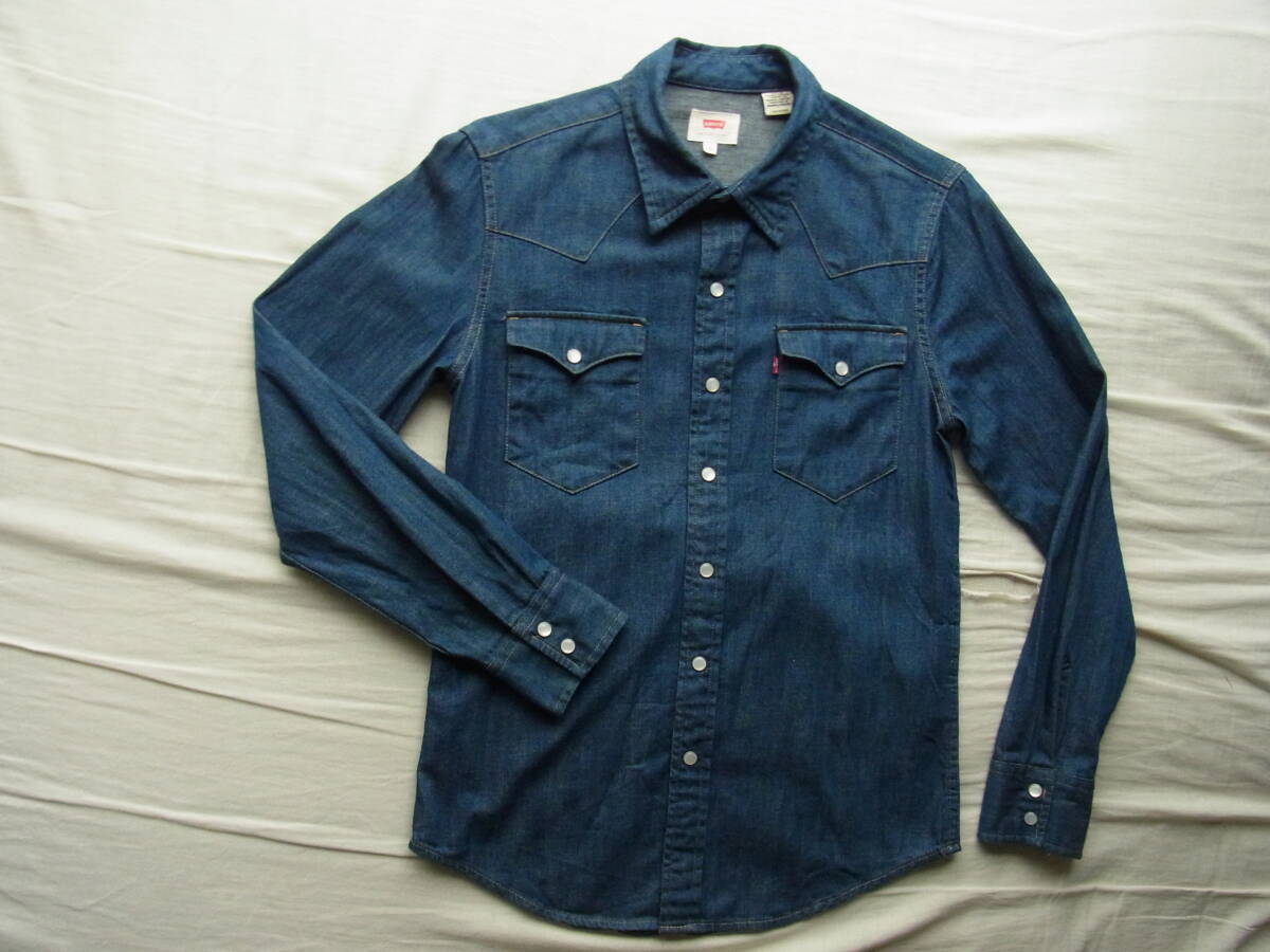 Levi's リーバイス 濃色デニム ウエスタンシャツ サイズ XS拍卖